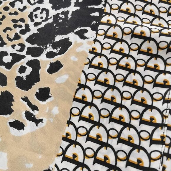 Women's satin square silk scarf - Picture 5 of 5